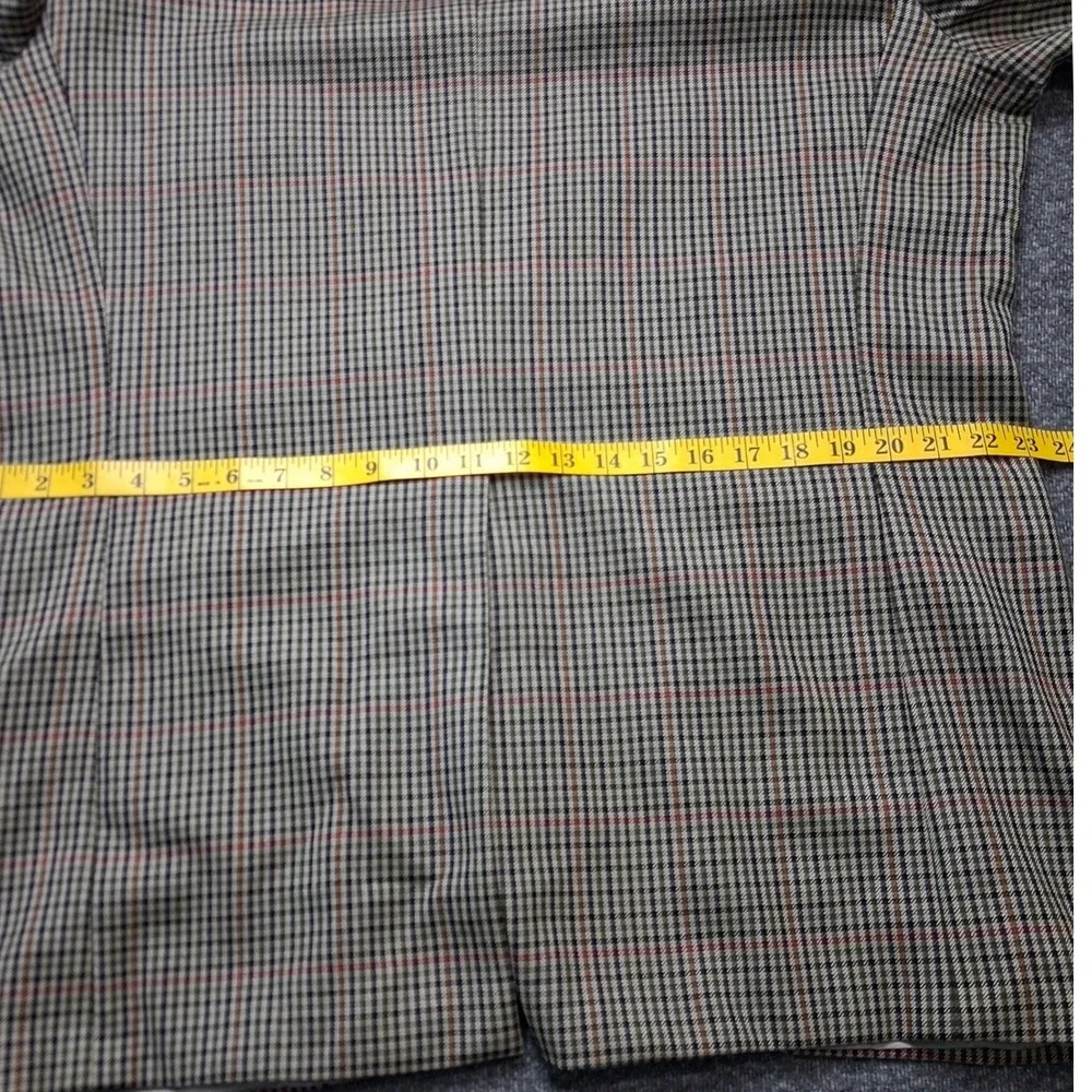 Brooks Brothers Mens 46 Long Pure Wool Glen Plaid Sport Coat Blazer‎ Multi Color